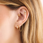 Chain Baguette Flatback Stud