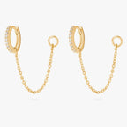 Mini Pavé Chain Huggie