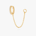 Mini Pavé Chain Huggie