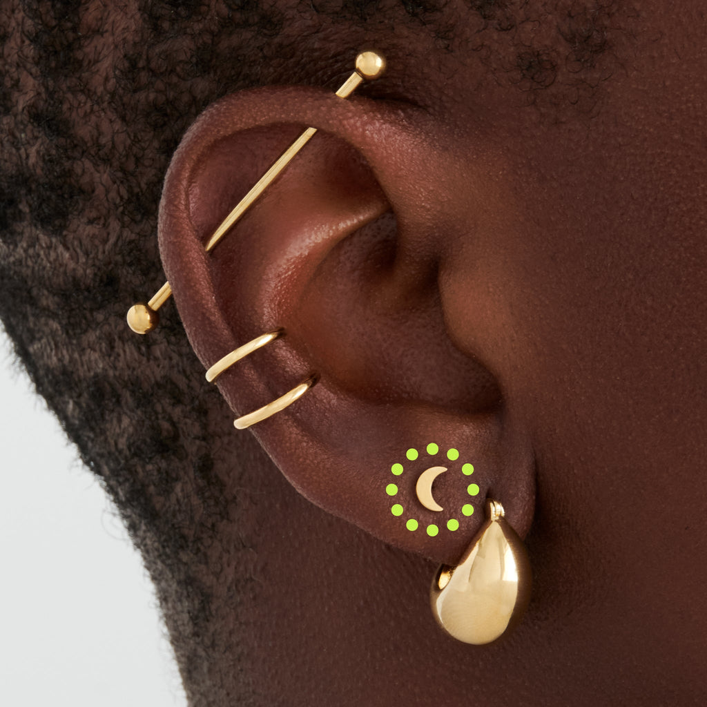 Moon Flatback Stud