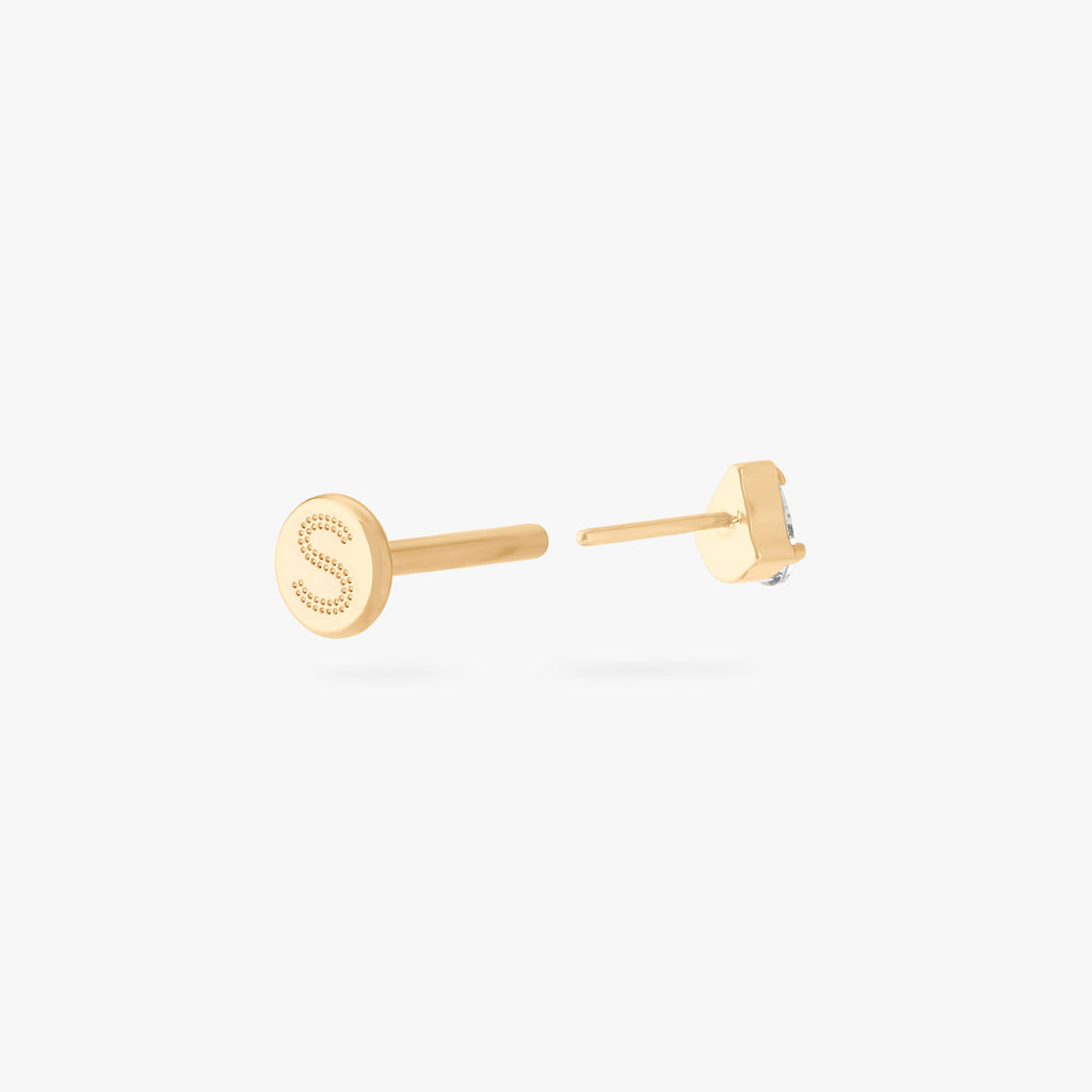 Pear CZ Flatback Stud