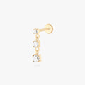 CZ Drip Flatback Stud
