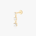 CZ Drip Flatback Stud