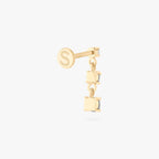 CZ Drip Flatback Stud