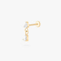 Pear Dangle Flatback Stud