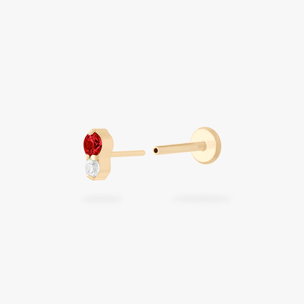 Stacked CZ Flatback Stud