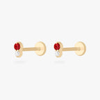 Stacked CZ Flatback Stud