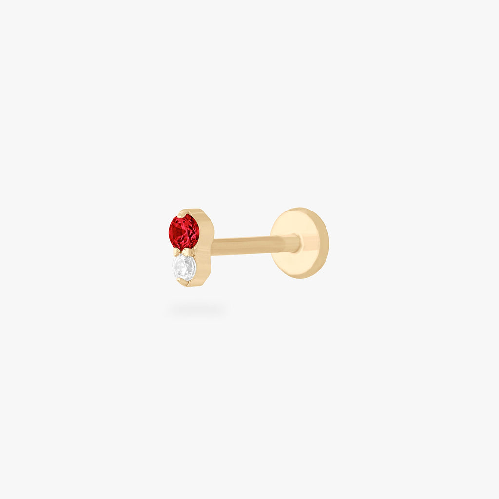Stacked CZ Flatback Stud
