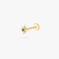 14K Twinkle Star Flatback Stud
