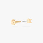 14K Mini CZ Flatback Stud