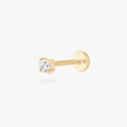 14K Mini CZ Flatback Stud