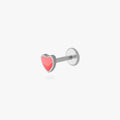 Titanium Enamel Heart Flatback