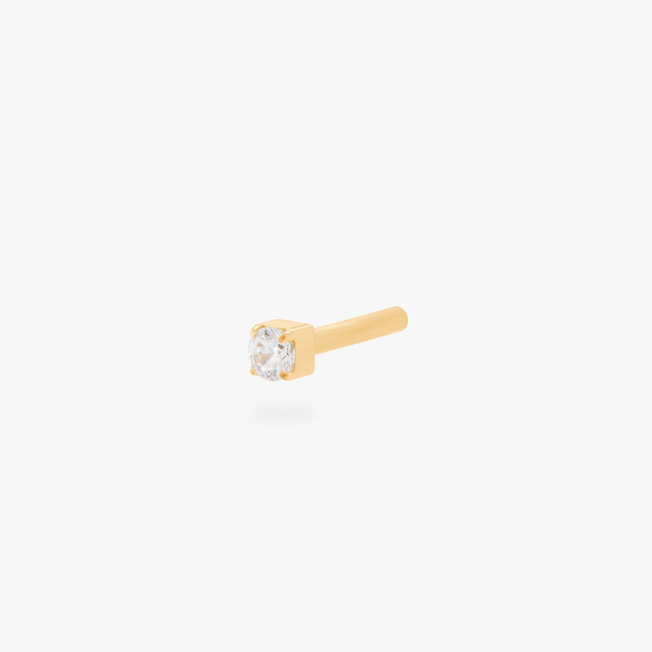 Gold Mini CZ Flatback Post