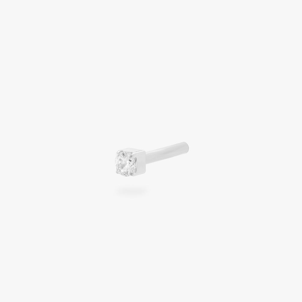 Silver Mini CZ Flatback Post