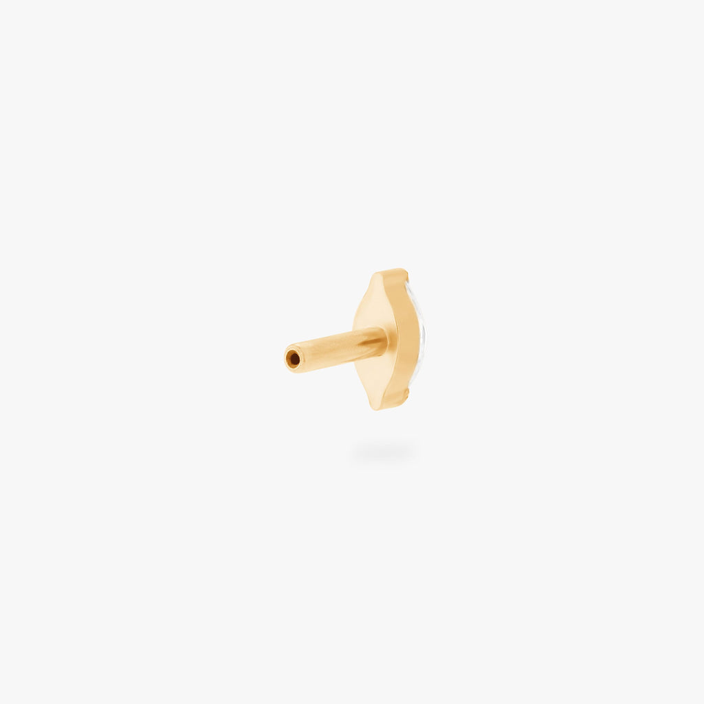 Gold Marquise Flatback Post