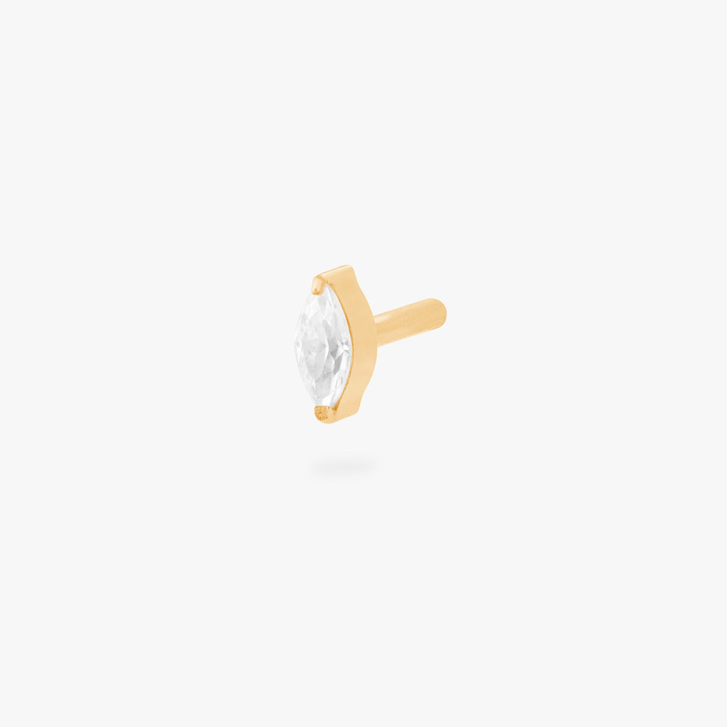 Gold Marquise Flatback Post