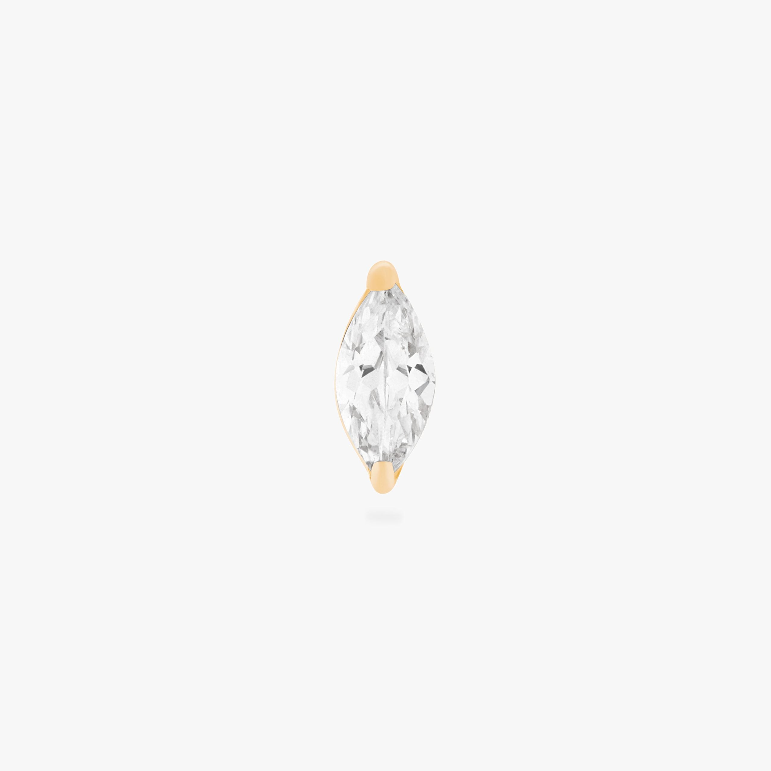 Gold Marquise Flatback Post