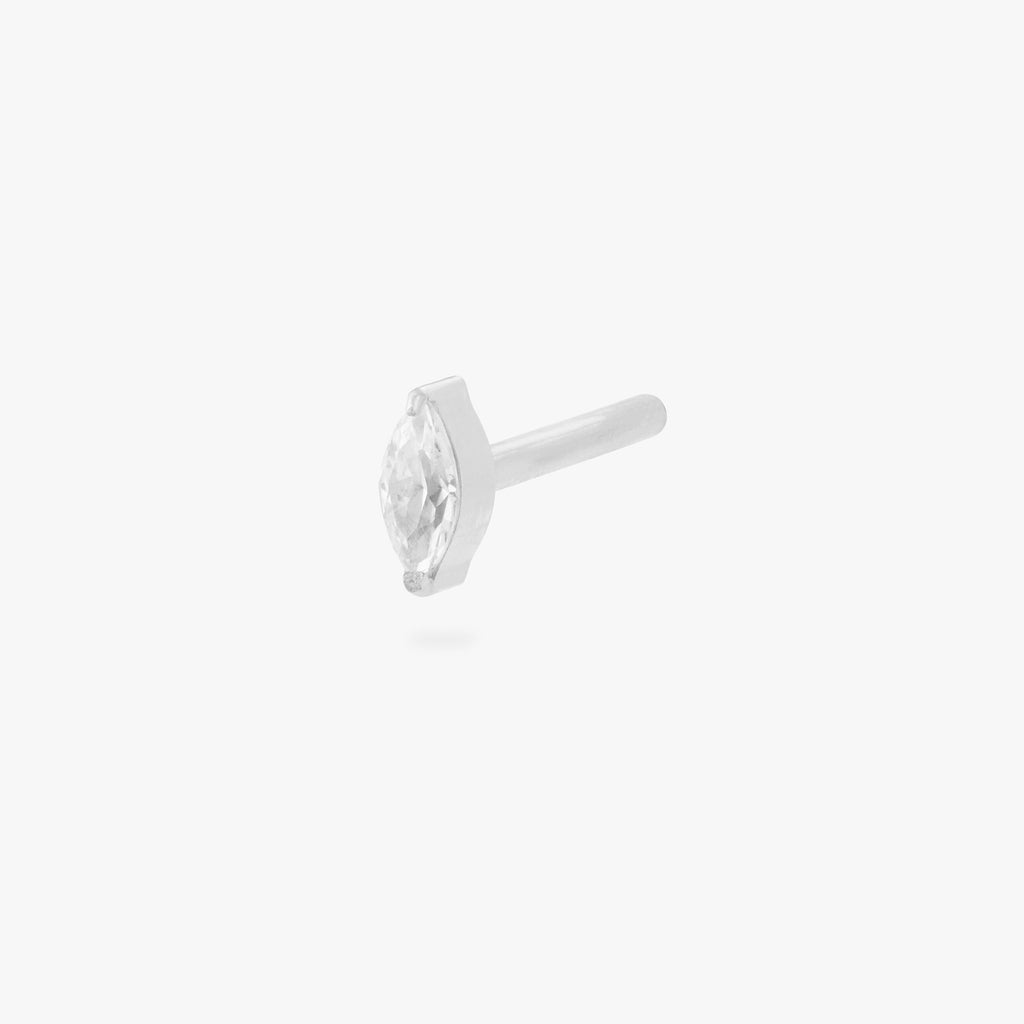 Silver Marquise Flatback Post