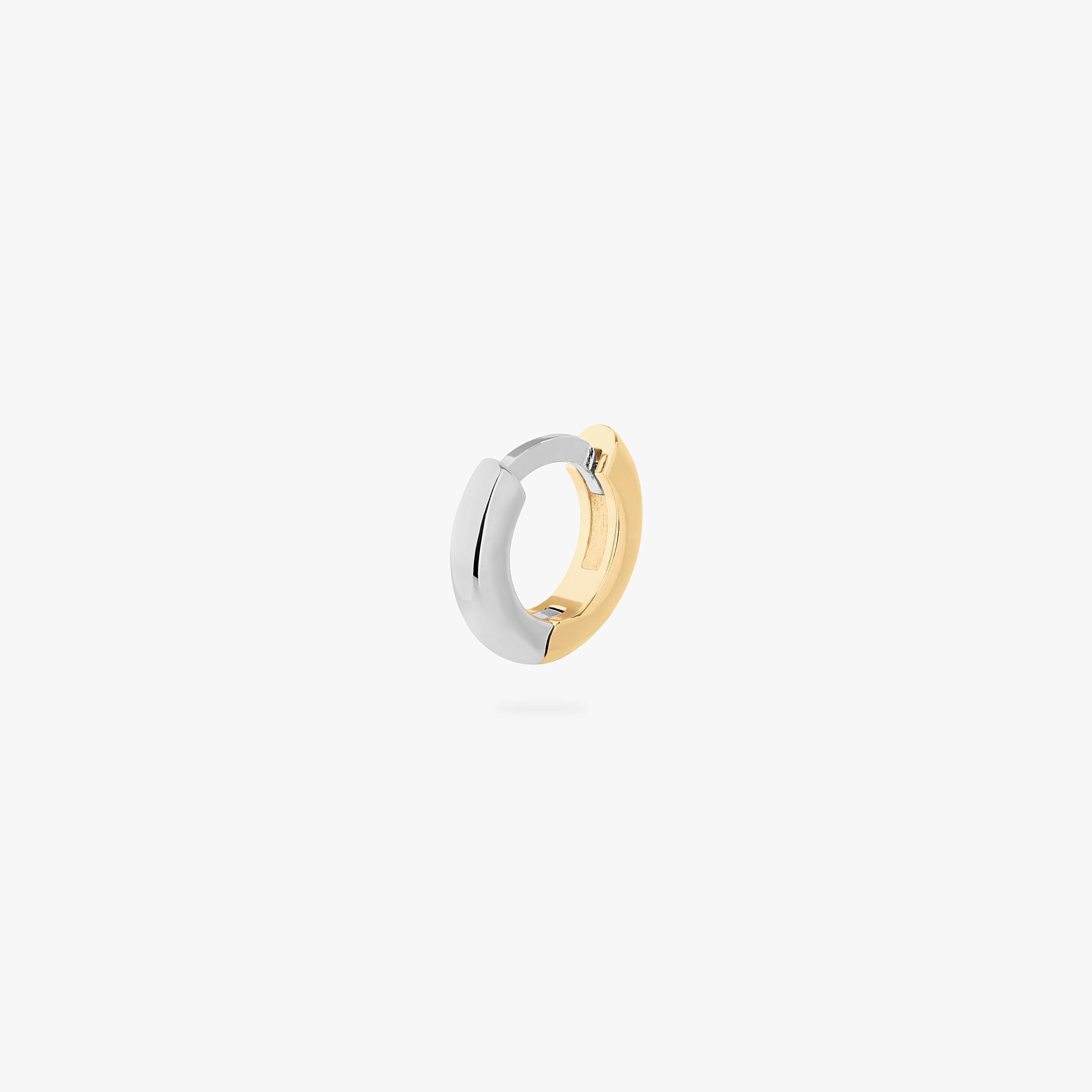 Reverse Micro Two Tone Huggie