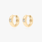Chunky Pear CZ Huggie