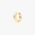 Chunky Pear CZ Huggie