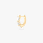 Micro Pave Pear Huggie