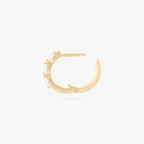 Mini Pave Pear Huggie