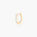 Mini Pave Pear Huggie