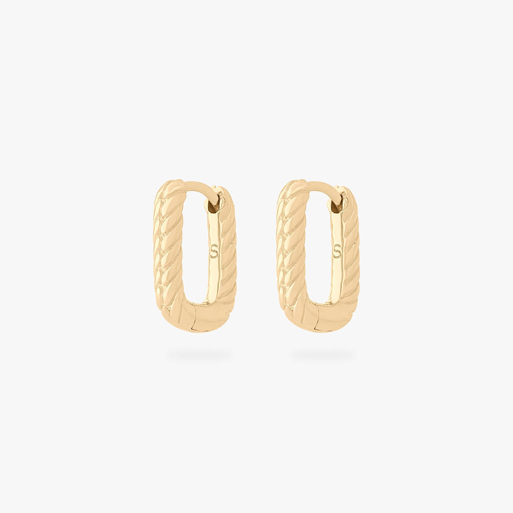 Square Twist Huggie