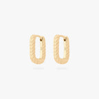 Square Twist Huggie