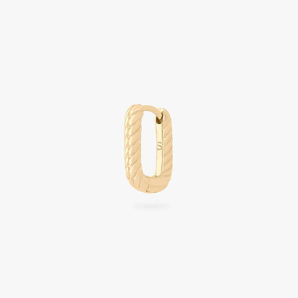Square Twist Huggie