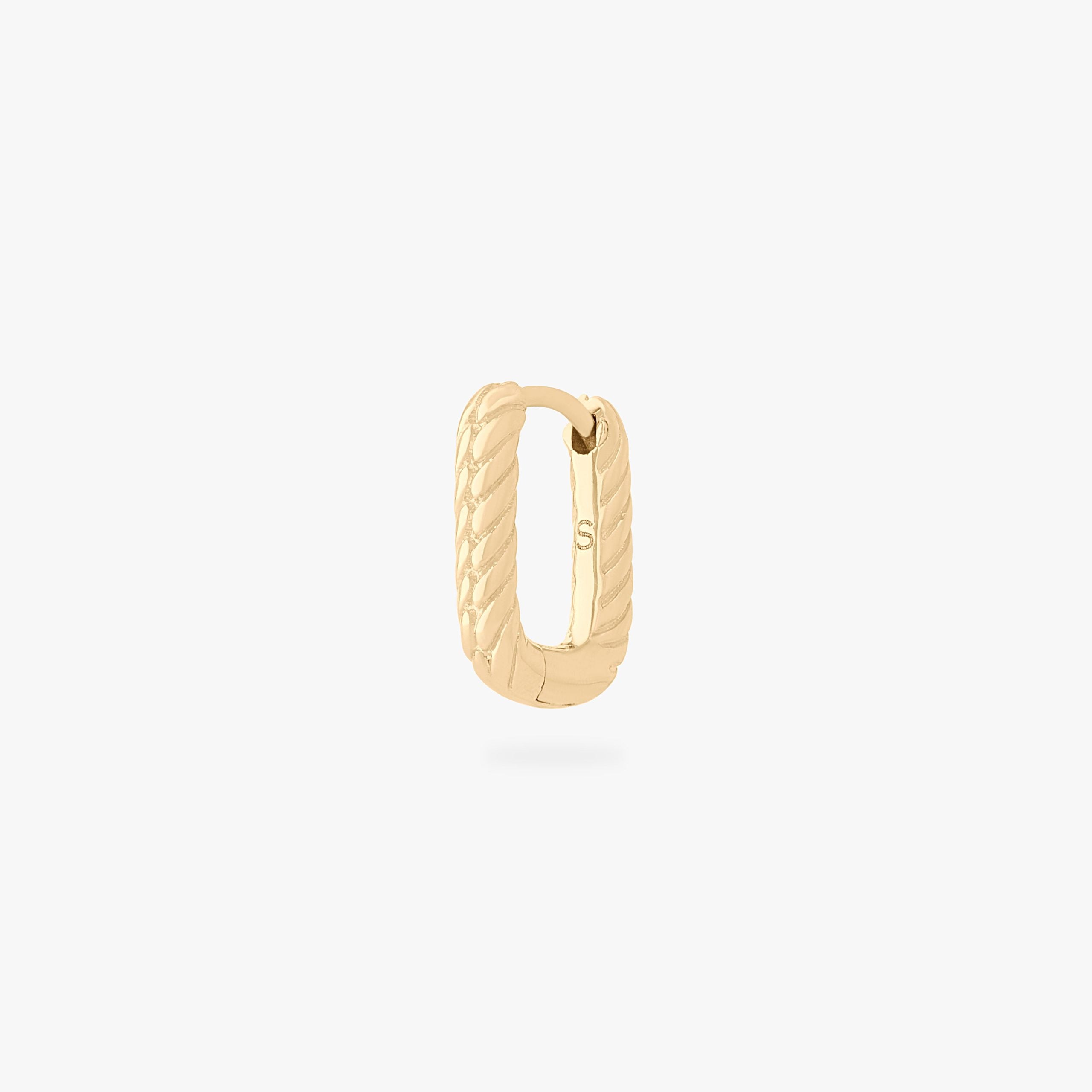 Square Twist Huggie