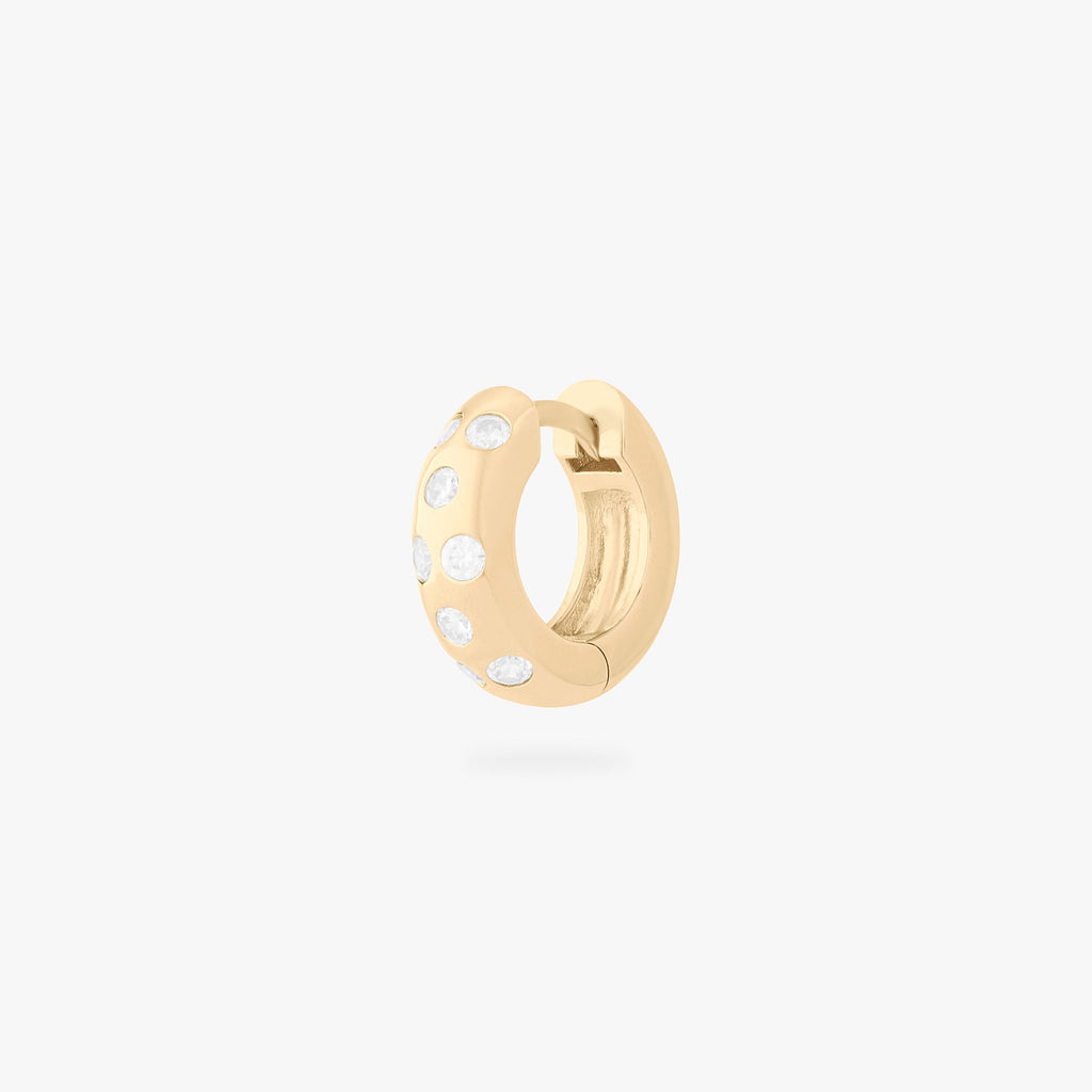 Chunky CZ Huggie