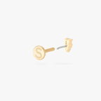 14K Stacked CZ Flatback Stud