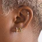 Micro Pave Pear Huggie
