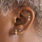 CZ Drip Flatback Stud