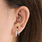 Titanium Enamel Heart Flatback