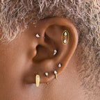 Pear Dangle Flatback Stud