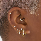 Mini Pave Pear Huggie