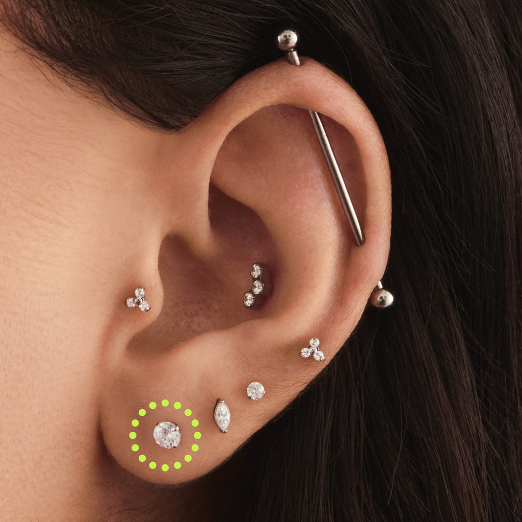 Titanium CZ Clear 4mm Flatback