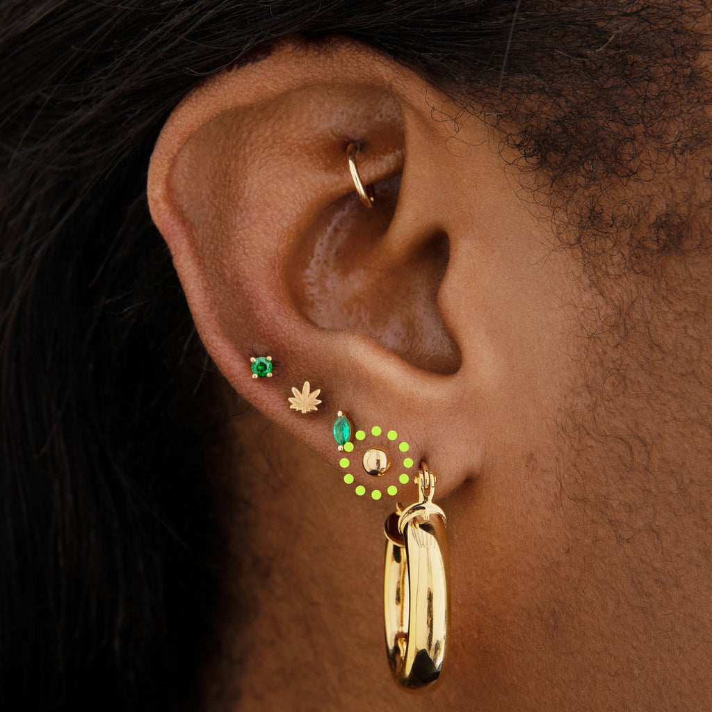 14K Ball Flatback