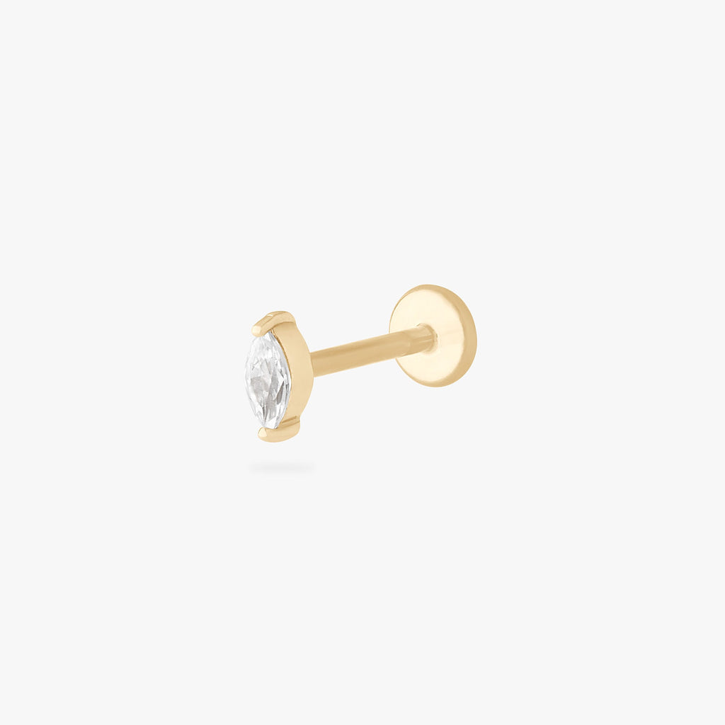 14K Marquise Flatback