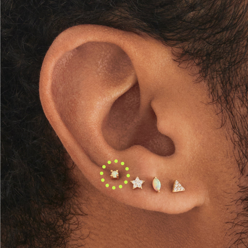 14K Opal Flatback