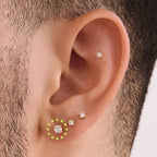 14K CZ 4mm Flatback