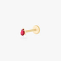 14K Pear Flatback