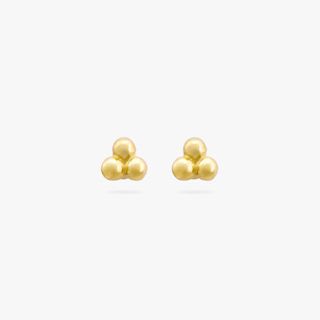 Beaded Triad Stud