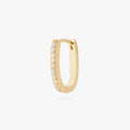 Medium Pave Oval Hoop