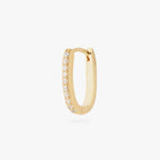 Medium Pave Oval Hoop