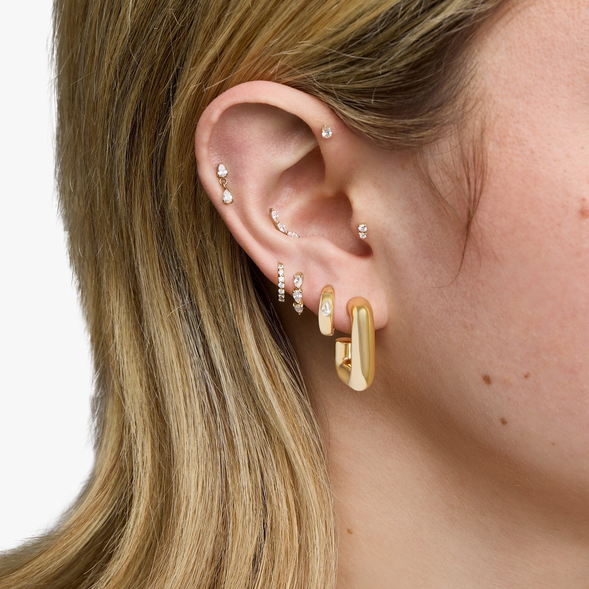 Chunky Square Hoop