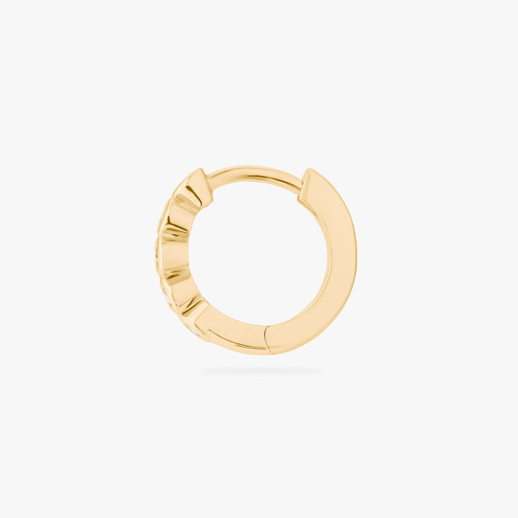 CZ Bezel Huggie